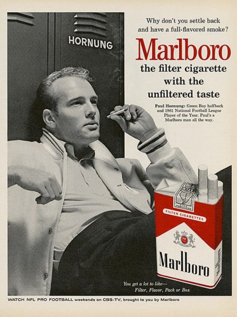 Pubblicità stampata di sigarette marlboro vintage 1966 -  Italia